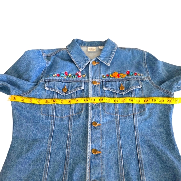 Vintage Disney Pooh Piglet Pooh Denim Jeand Jacket Y2K Size Medium - Picture 12 of 17